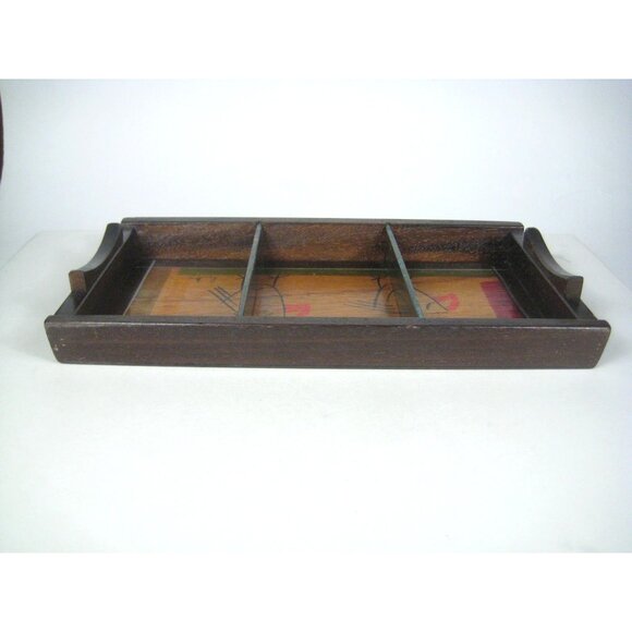 Kakadu Trivet 3 Section Tray Hand Painted Kitchen Decor Home Israel Vintage - Picture 8 of 16